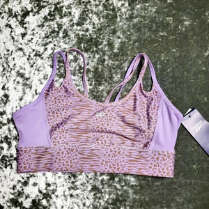 Reebok Purple Mod Safari Poly Sports Bra